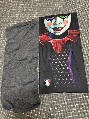 SA fishing Men's Black Multi-Color Graphic Face Mask Tube